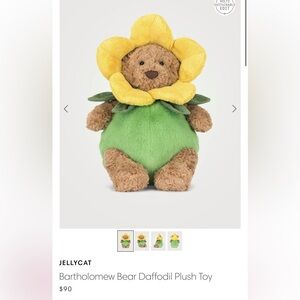 Jellycat Bartholomew Bear Daffodil Plush Toy